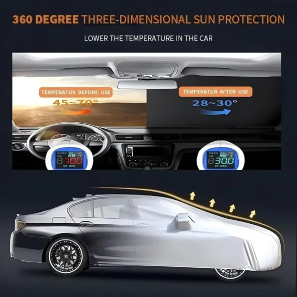 Heavy Duty Car Body Cover For Sedan, 100% Waterproof Protect – AUTO ...